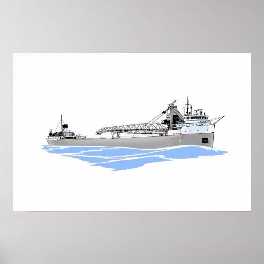 Poster Cuyahoga, cargo des Grands Lacs (Devant)
