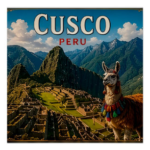 Poster 🧲 Cuzco Pérou Voyage Souvenir Pour Voyages d'Aven