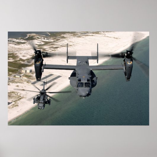 Poster CV-22 Osprey et MH-53 Pave Low Aircraft (Devant)