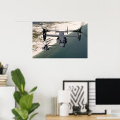 Poster CV-22 Osprey et MH-53 Pave Low Aircraft (Bureau à domicile)
