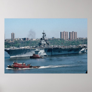 Poster CV-59 "USS Forrestal", combustible fossile, New Yo