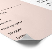 Poster CV minimal avec photographie numérique (Coin)
