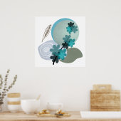 Poster Cyan Boho (Cuisine)