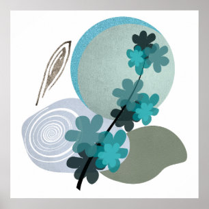 Poster Cyan Boho