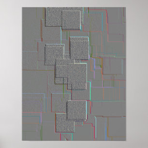 Poster "Cyber gothique" Art géométrique
