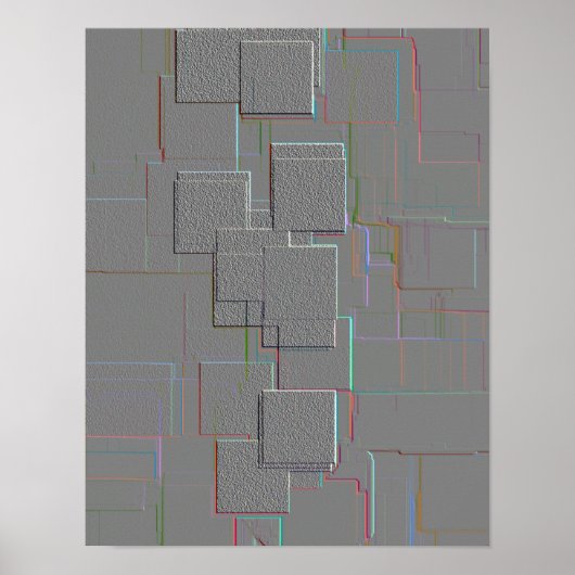Poster "Cyber gothique" Art géométrique (Devant)