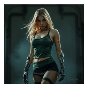 Poster Cyber-guerrière du futur