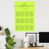 Poster Cyber Lime Jet Black Celebration Seat Welcome (Bureau à domicile)