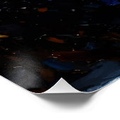 Poster Cyber Ninja Palette Knife Neon Orange Impasto (Coin)