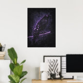 Poster Cyber-Omen, Matrice Corbeau Raven Art Abstrait (Bureau à domicile)