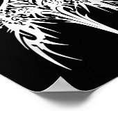 Poster Cyber-tatouage de papillon Futuriste (Coin)