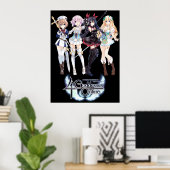 Poster Cyberdimension Neptunia 4 déesses en ligne (Bureau à domicile)