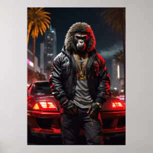 Poster Cyberpunk Ape