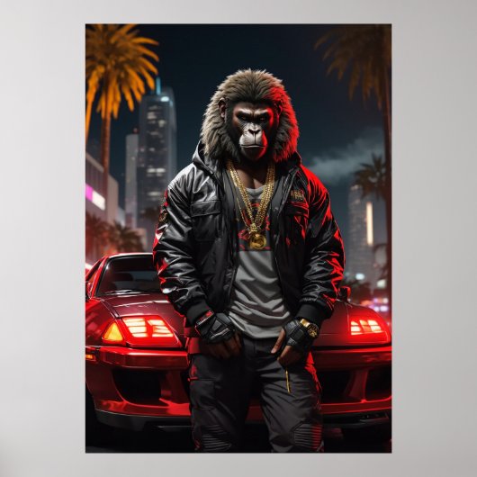Poster Cyberpunk Ape (Devant)