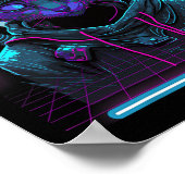 Poster Cyberpunk Cat Kitty Punker Futuriste Cyber Punk (Coin)