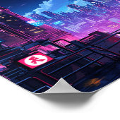 Poster Cyberpunk City Night Cafe (Coin)