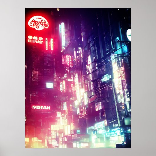 Poster Cyberpunk Dystopian (Devant)