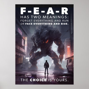 Poster Cyberpunk - Guerrier, gym, entraînement, succès