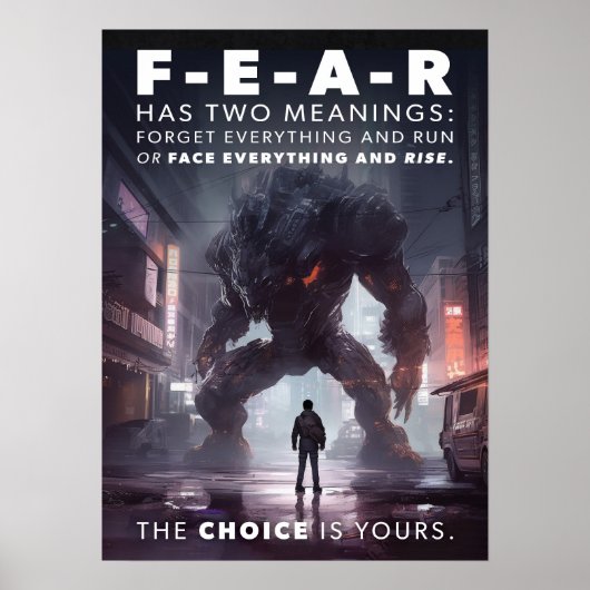 Poster Cyberpunk - Guerrier, gym, entraînement, succès (Devant)