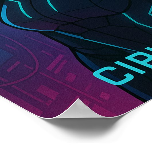 Poster Cyberpunk Hacker Anime Girl (Coin)