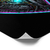 Poster Cyberpunk Heart Saint-Valentin Pouls (Coin)
