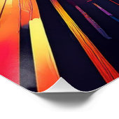 Poster Cyberpunk Neon Street - Futuriste Sci-Fi City Art (Coin)