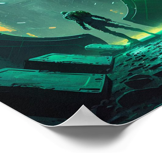 Poster Cyberpunk Réalité virtuelle (Coin)