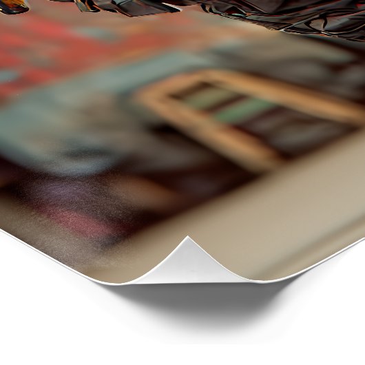 Poster Cyberpunk Samurai Mecha Conical Hat (Coin)