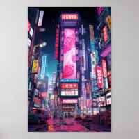 Cyberpunk Tokyo rue Neon
