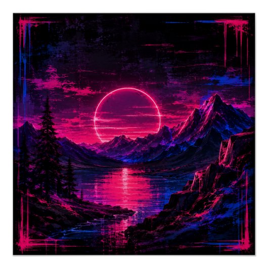 Poster Cyberpunk Valley (Devant)