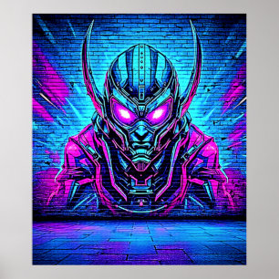 Poster Cyberpunk Vibe héroïque