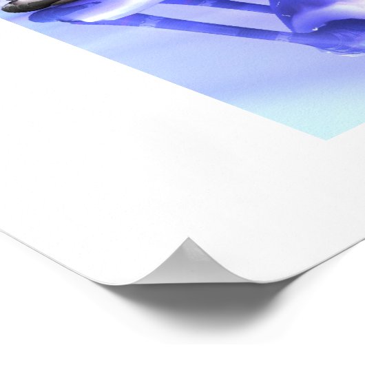 Poster Cyborg bleu (Coin)