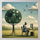 Poster Cyborg Under Tree of Circuitry (Devant)