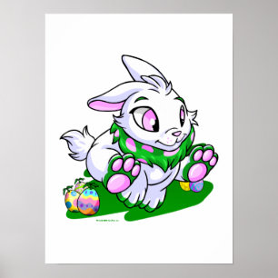Poster Cybunny vert à travers les moteurs