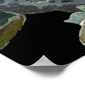 Poster Cyclamen rose : Aquarelle florale foncée (Coin)