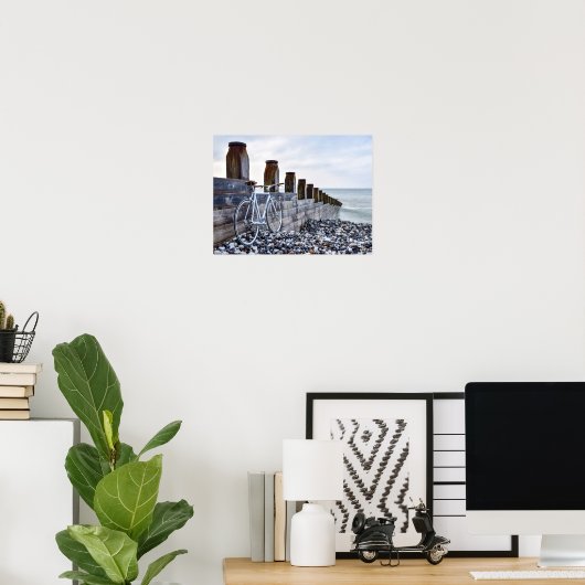 Poster Cycle à la plage (Bureau à domicile)