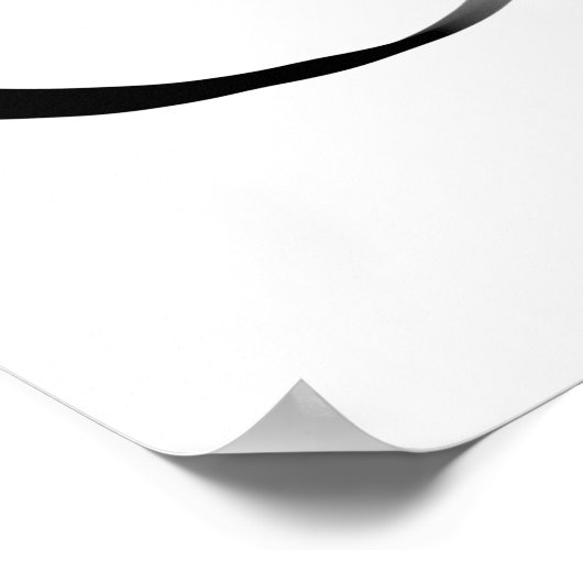 Poster Cycle de rotation : noir et blanc Abstrait (Coin)