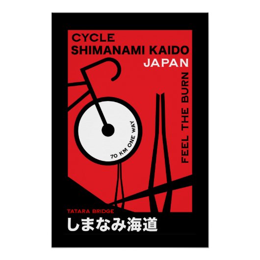 Poster Cycle Shimanami Kaido Japon (Devant)