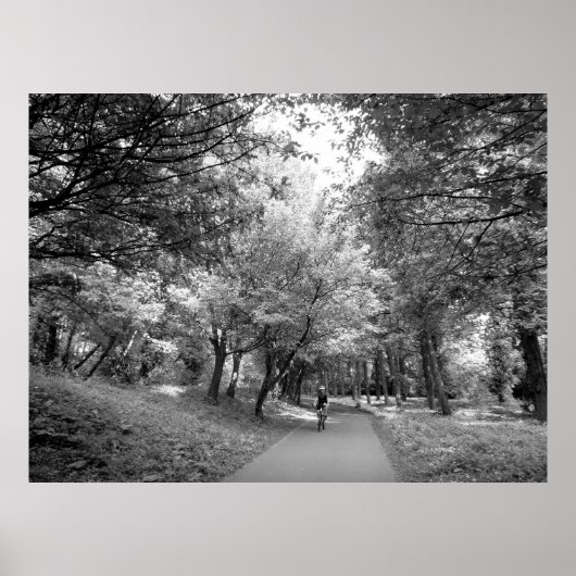 Poster Cycle Way - Noir et blanc (Devant)