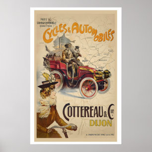 Poster Cycles et Automobiles Cottereau et Cie, Dijon