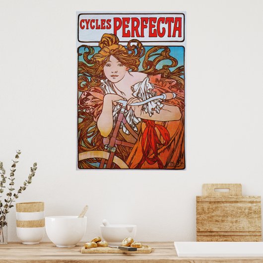 Poster Cycles Perfecta, Mucha (Cuisine)
