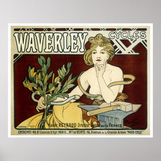 Poster Cycles Waverley vintages (Devant)