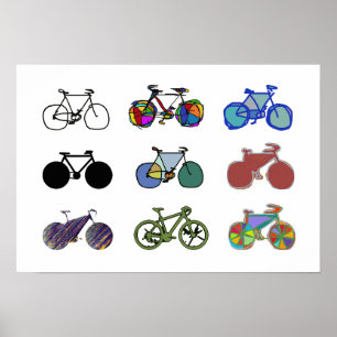 Poster cycling :) graphic-bikes illustrations