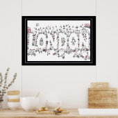 Poster Cyclisme Autour De La Ligne London Art (Cuisine)