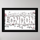 Poster Cyclisme Autour De La Ligne London Art (Devant)