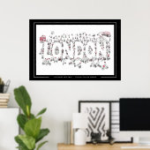Poster Cyclisme Autour De La Ligne London Art (Bureau à domicile)