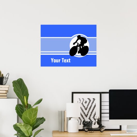 Poster Cyclisme bleu (Bureau à domicile)