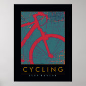 Poster Cyclisme / Continuer à avancer (Devant)