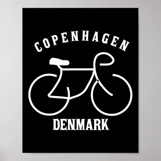 Poster Cyclisme Copenhague Danemark Graphique (Devant)