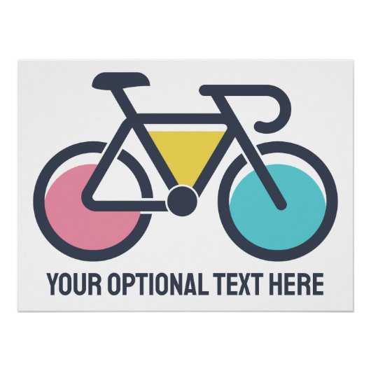 Poster Cyclisme de texte personnalisé (Devant)